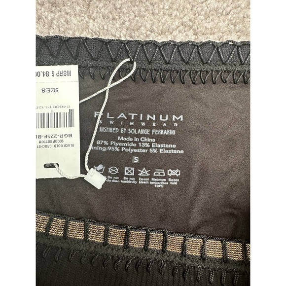 PLATINUM INSPIRED BY SOLANGE FERRARINI Crochet-trim Scoop Swim Bikini Bo… - Picture 8 of 16